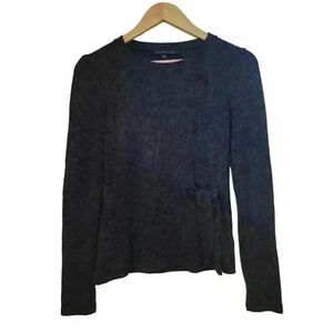 walter baker slant tie metal black sweater long sleeve size xs